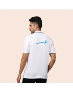 Greys&Blues Pima Collar T-Shirt-White with Black SH