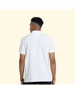 Greys&Blues Pima Collar T-Shirt-White with Black