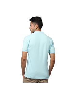 Greys & Blues Pima Collar T-Shirt Ice Blue With White Tipping
