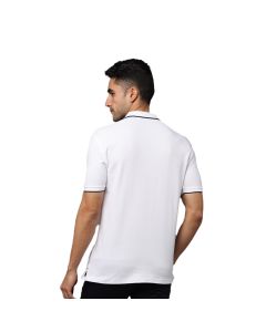 Greys & Blues Pima Polo T-Shirt - White With Black Tipping