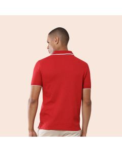 Greys&Blues Jacq Polo T-Shirt-Red with White